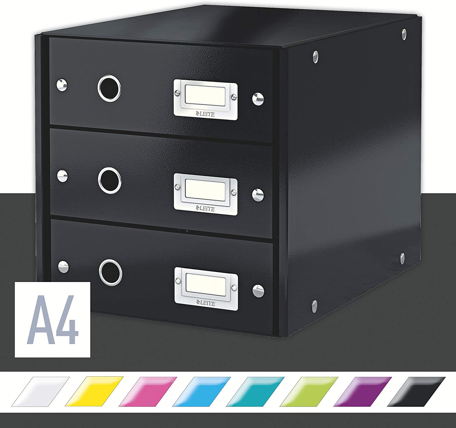 Zásuvkový box Leitz Click & Store - 3 zásuvky / černá